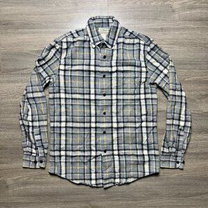 L.L. Bean Men's Scotch Plaid Flannel Shirt Slightly Fitted - Grey/Yellow